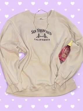 Hollister San Francisco Cream Sweatshirt